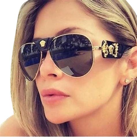 brown versace aviator sunglasses|versace aviator sunglasses women.